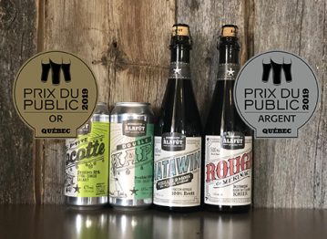 4 bières À la Fût lauréates «PRIX DU PUBLIC BIÈRE 2019»